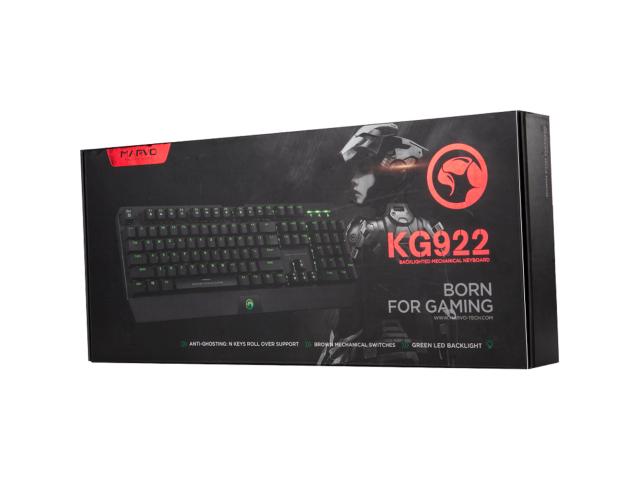 Tastatura Marvo KG922, Green LED, USB, Black