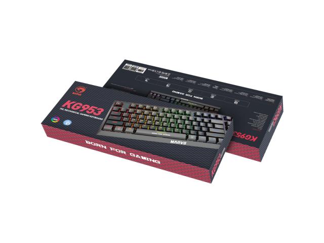 Tastatura Marvo KG953, Rainbow LED, USB, Black