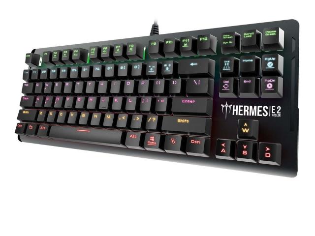 Tastatura Gamdias Hermes E2 Gamdias Brown Mecanica, RGB LED, USB, Black