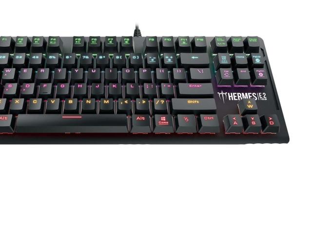 Tastatura Gamdias Hermes E2 Gamdias Brown Mecanica, RGB LED, USB, Black
