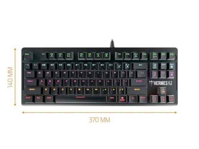 Tastatura Gamdias Hermes E2 Gamdias Brown Mecanica, RGB LED, USB, Black