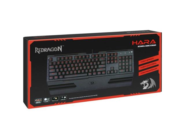 Tastatura Redragon Hara, RGB LED, USB, Black