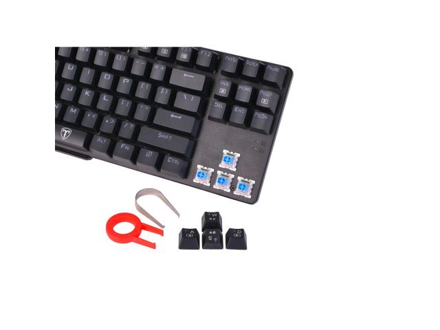 Tastatura T-Dagger Bora, Green/Blue LED, USB, Black
