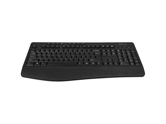 Tastatura Wireless Delux K6060G, USB Wireless/Bluetooth, Black