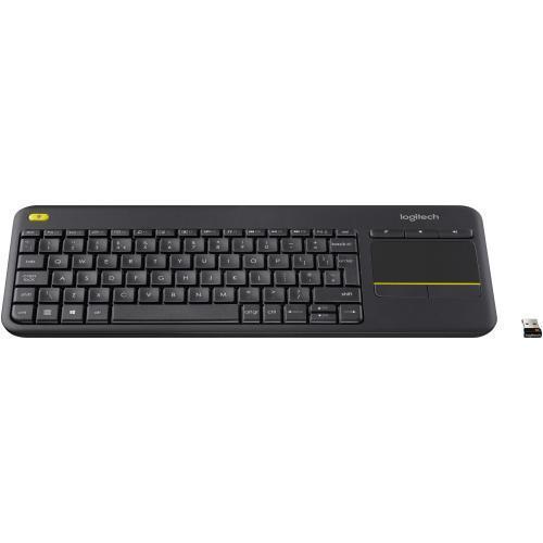 Tastatura Wireless Logitech Touch K400 Plus, USB, Layout UK, Black
