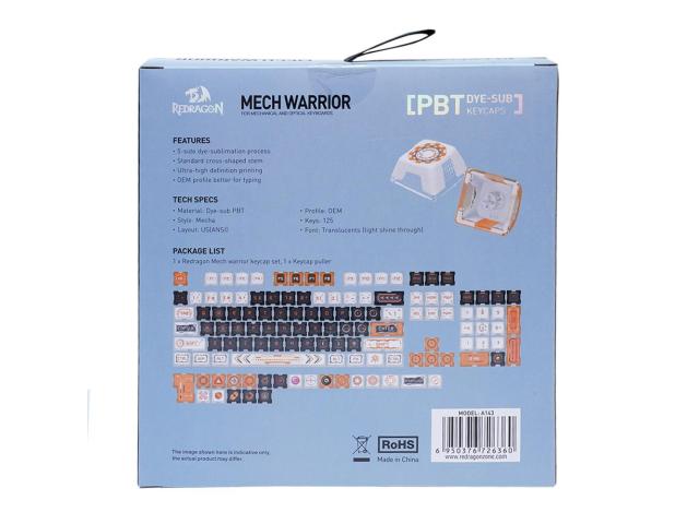 Taste mecanice Redragon A143, 125 taste, Multicolor