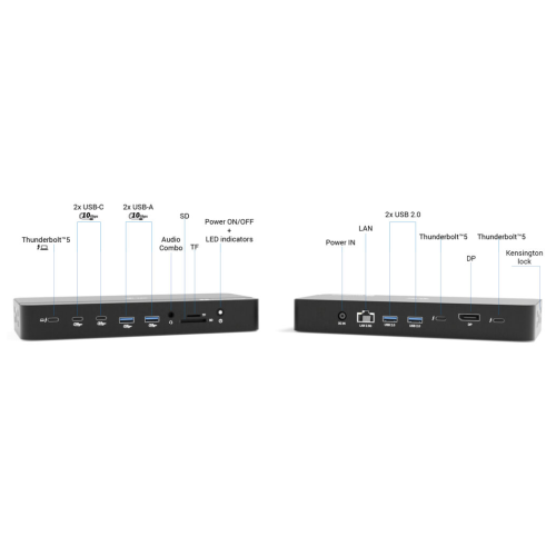 I-TEC THUNDERBOLT 5 DOCK 3X LCD/M.2 SLOT 2.5 GLAN PD 140W IT