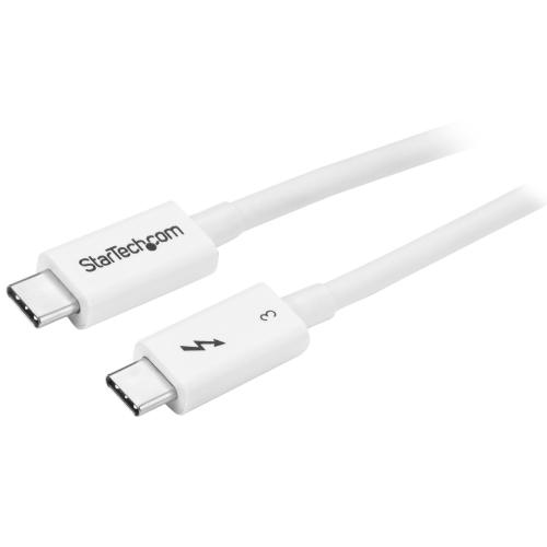 Cablu de date Startech TBLT34MM50CW, USB-C - USB-C, 0.5m, White