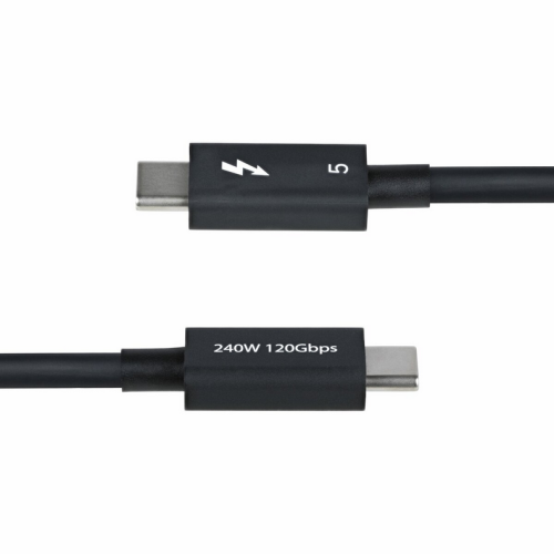 Cablu de date Sartech TBLT5MM50CM240W, USB-C male - USB-C male, 0.5 m, Black
