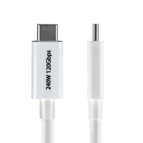 50CM THUNDERBOLT 5 CABLE WHITE/80GBPS/120GBPS/8K 60HZ/240W - WH