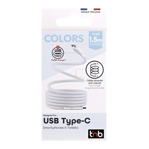 Cablu de date Tnb TCPDMAGBL, USB-C male - USB-C male, 1.5m, Blue