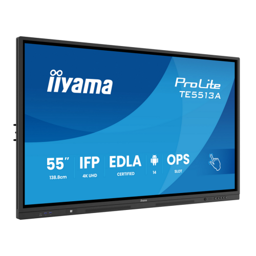 Display Interactiv Iiyama TE5513A-B2AG, 55 inch, 3840 x 2160 pixeli, Black