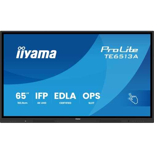 Display Interactiv Iiyama Seria TE12 TE6513A-B1AG, 65 inch, 3840x2160 pixeli, Black