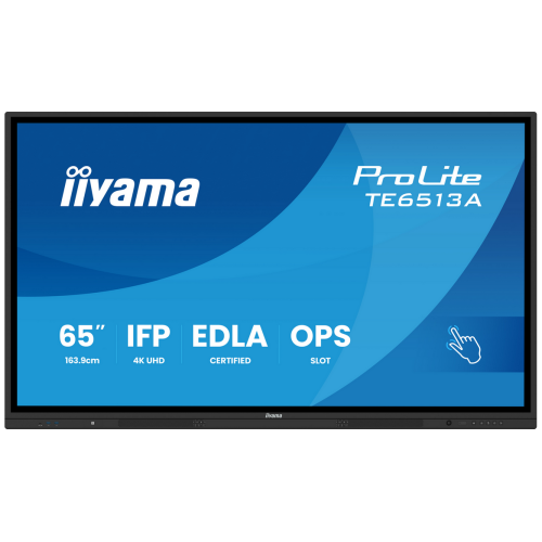 Display Interactiv Iiyama TE6513A-B2AG, 65 inch, 3840 x 2160 pixeli, Black
