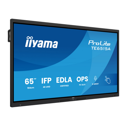 Display Interactiv Iiyama TE6515A-B2AG, 65 inch, 3840 x 2160 pixeli, Black