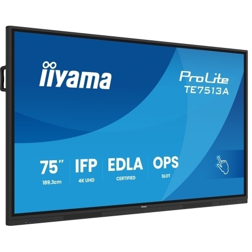 Display Interactiv Iiyama Seria TE12 TE7513A-B1AG, 75 inch, 3840x2160 pixeli, Black