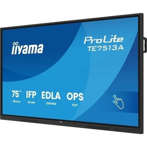 Display Interactiv Iiyama Seria TE12 TE7513A-B1AG, 75 inch, 3840x2160 pixeli, Black