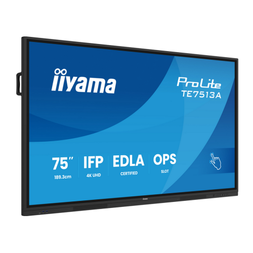 Display Interactiv Iiyama TE7513A-B2AG, 75 inch, 3840 x 2160 pixeli, Black