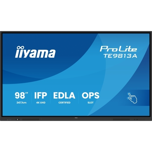 Display Interactiv Iiyama Seria TE12 TE9813A-B1AG, 98 inch, 3840x2160 pixeli, Black
