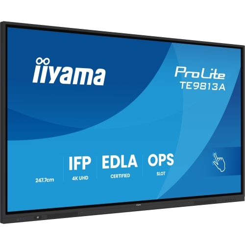 Display Interactiv Iiyama Seria TE12 TE9813A-B1AG, 98 inch, 3840x2160 pixeli, Black