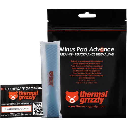 Pad Termic Thermal Grizzly Minus Pad Advance, 120 x 20 x 1.5 mm, 4 bucati