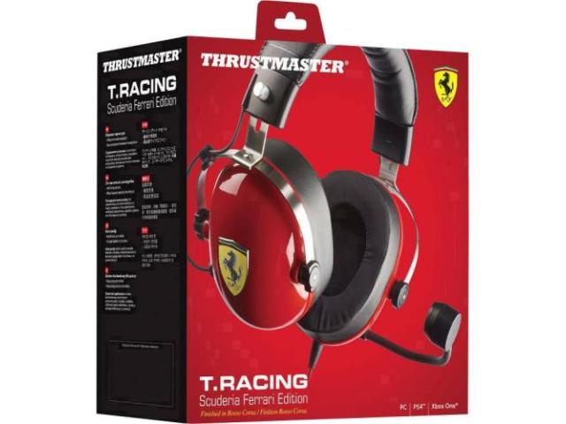 Casti cu microfon Thrustmaster T.Racing Scuderia Ferrari Edition-DTS, 3.5mm jack, Red