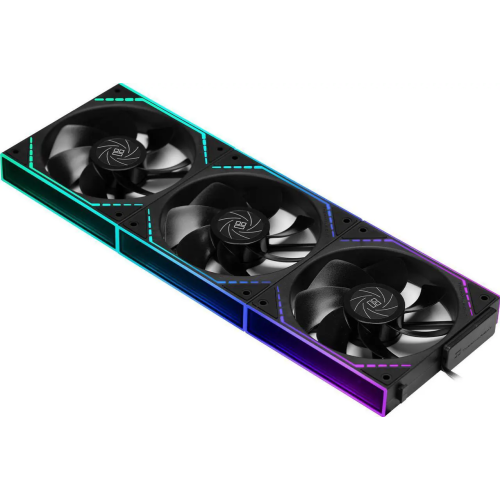 Set 3 ventilatoare reversed Thermalright TL-M12QR, ARGB LED, 120 mm, Black