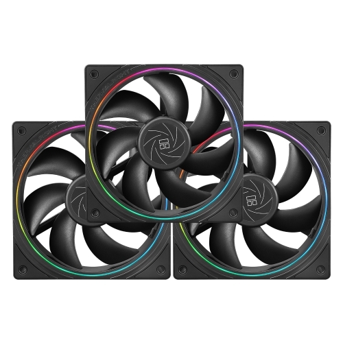 Set 3 ventilatoare Thermalright TL-S12, ARGB LED, 120 mm, Black