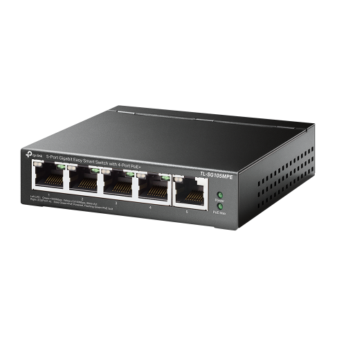 Switch TP-Link TL-SG105MPE, 5 porturi (4 PoE)