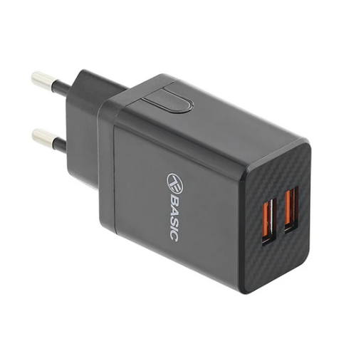 Incarcator retea Tellur TLL151211, 2 x USB-A, 2.4 A, Black