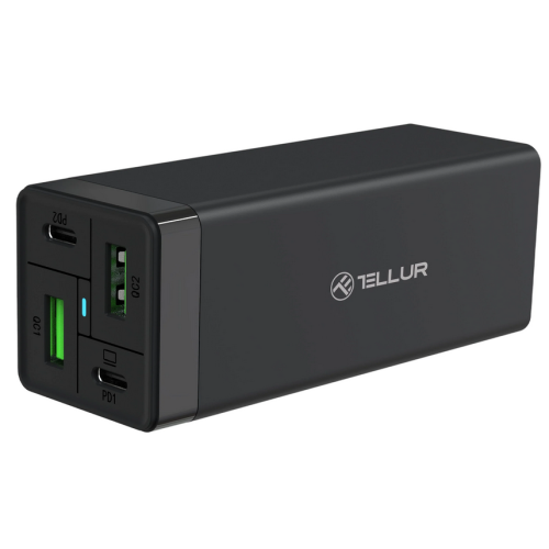 Incarcator retea Tellur PDHC2, 2 x USB-A, 2 x USB-C, 65 W, Black