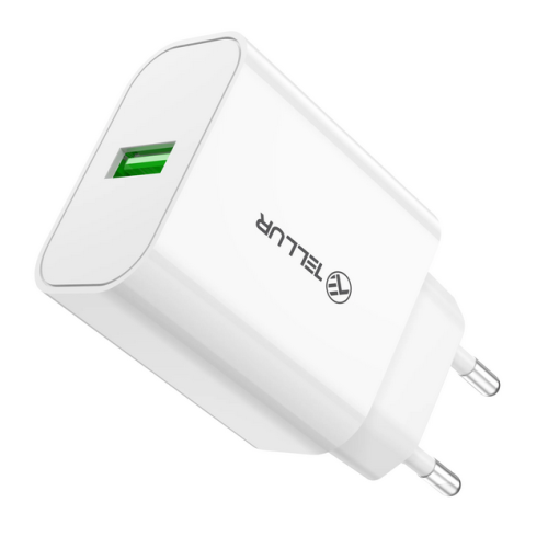 Incarcator priza Tellur TLL151401, 1 x USB-A, 18 W, White