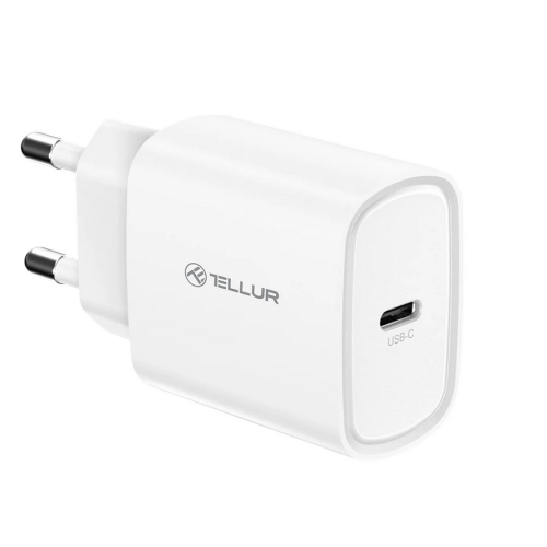 Incarcator retea Tellur TLL151421, 1 x USB-C, 20 W, White