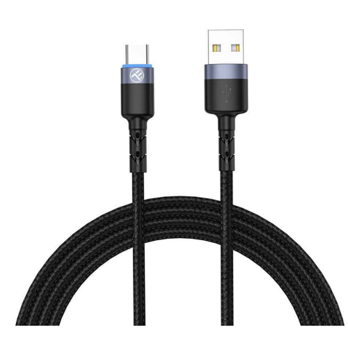 Cablu de date Tellur TLL155363, USB-A male - USB-C male, 1.2 m, Black