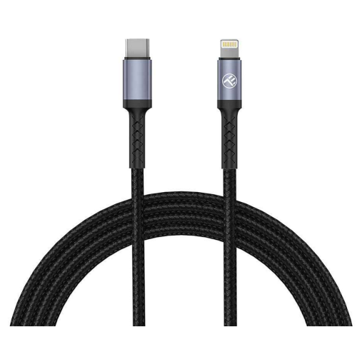 Cablu de date Tellur TLL155384, USB-C male - Lightning male, 1 m, Black