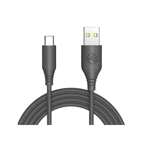Cablu de date Tellur TLL155591, USB-A male - USB-C male, 1 m, Black