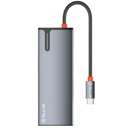 Hub USBC 3.0 Tellur Basic, 4 port, gri