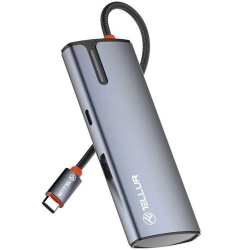 Hub USBC 3.0 Tellur Basic, 4 port, gri
