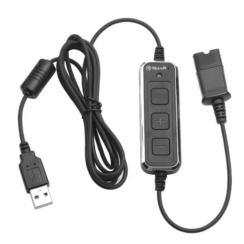 Casti cu microfon Tellur Voice 510N, USB, Black
