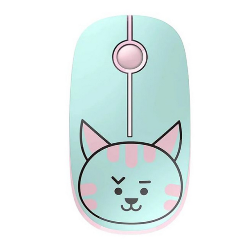 Mouse Optic Tellur Pisica, USB Wireless, Blue-Pink