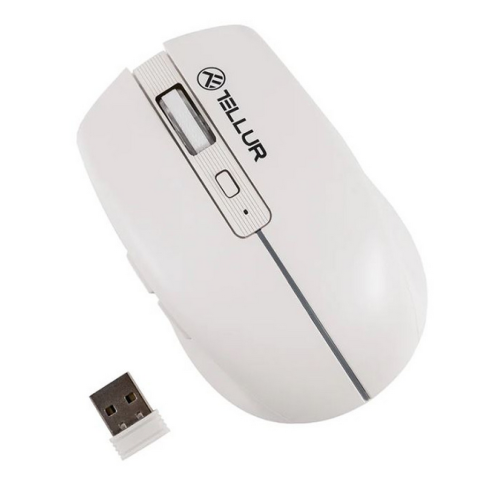 Mouse Optic Tellur Silent Click, White