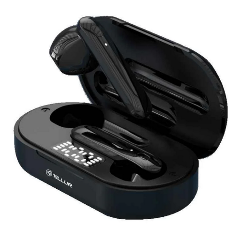 Handsfree Bluetooth Tellur Flip TWS, Negru