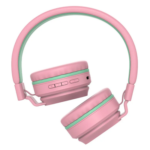 Casti cu microfon Tellur Buddy, Bluetooth, Pink
