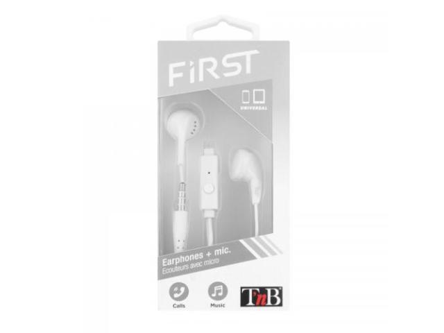 Casti cu microfon TnB KPFIRSTWH, 3.5mm jack, White