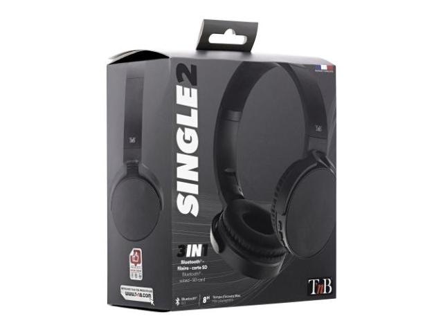 Casti cu microfon TnB SINGLE 2, 3.5mm jack/Bluetooth, Black