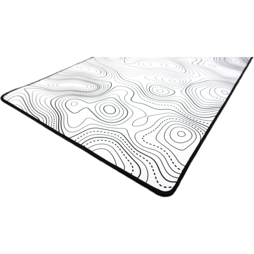 TOPOGRAPHIC WHITE, 90 x 40cm, baza cauciucata, suprafata textila, Alb