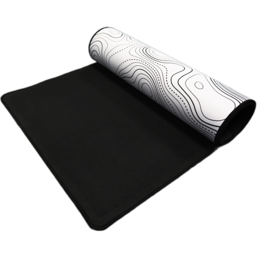 TOPOGRAPHIC WHITE, 90 x 40cm, baza cauciucata, suprafata textila, Alb