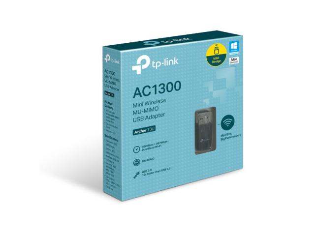 TP-Link Archer T3U Mini | Adapter WiFi USB | MU-MIMO AC1300 2,4GHz, 5GHz