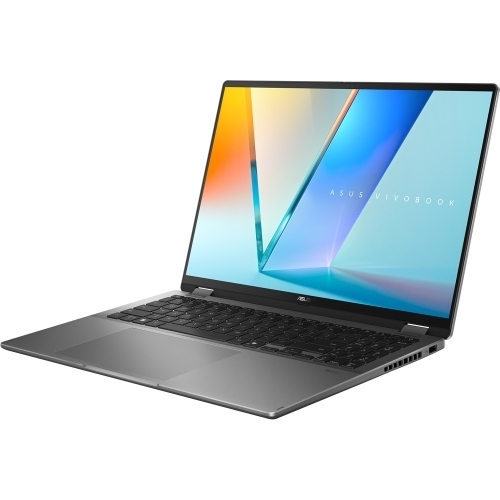 Laptop 2-in-1 ASUS Vivobook 16 Flip TP3607SA-RJ019X, Intel Core Ultra 7 258V, 16 inch Touch, RAM 32GB, SSD 1TB, Intel Arc Graphics 140V, Windows 11 Pro, Matte Gray