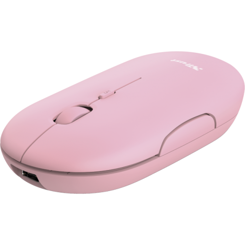 Mouse Optic Trust Puck Rechargeable, USB Wireless, Pink